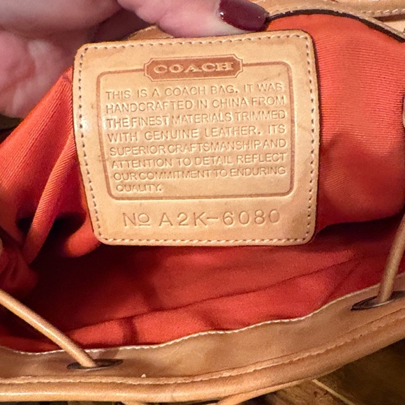 Coach Tan and Brown Signature Backpack - Picture 8 of 10